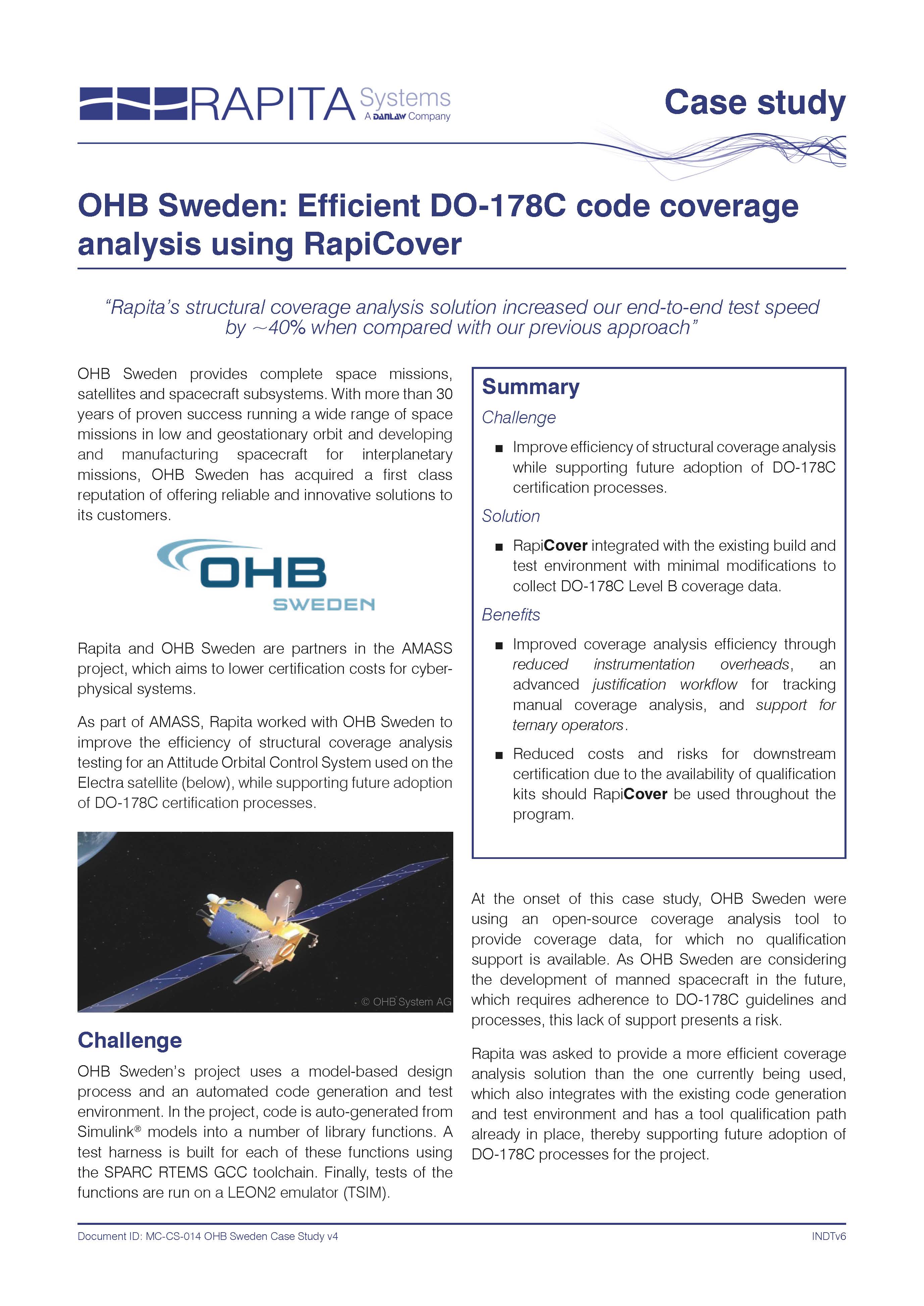 Coverage analysis of Electra software