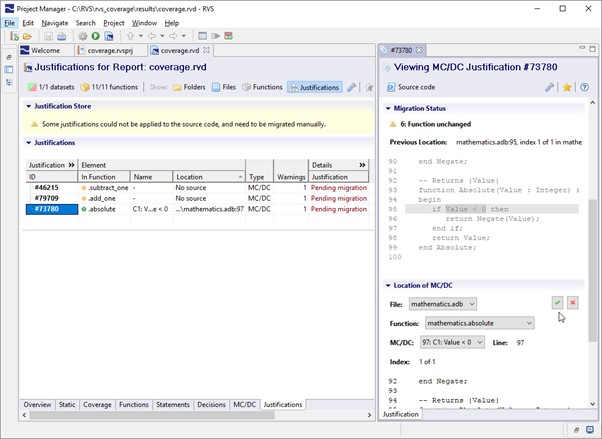 RapiCover helps migrate justifications