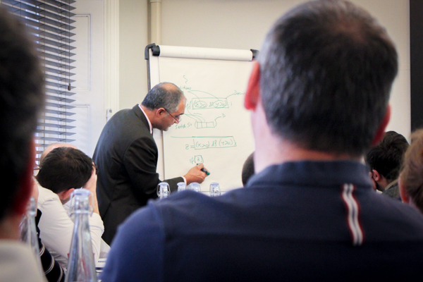  Dr. Bernat presenting at the training workshop in Bristol, UK