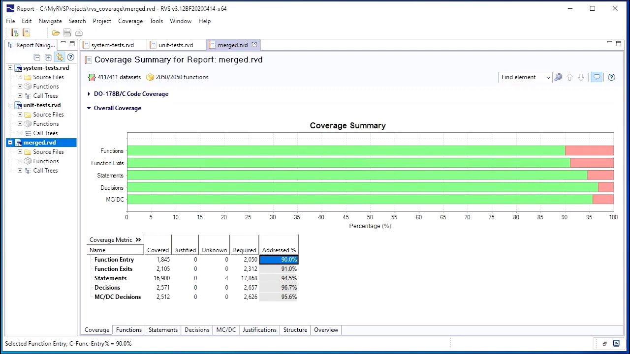 Merging coverage from multiple tests with RapiCover Thumbnail