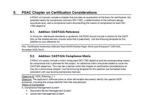 Template compliance documents